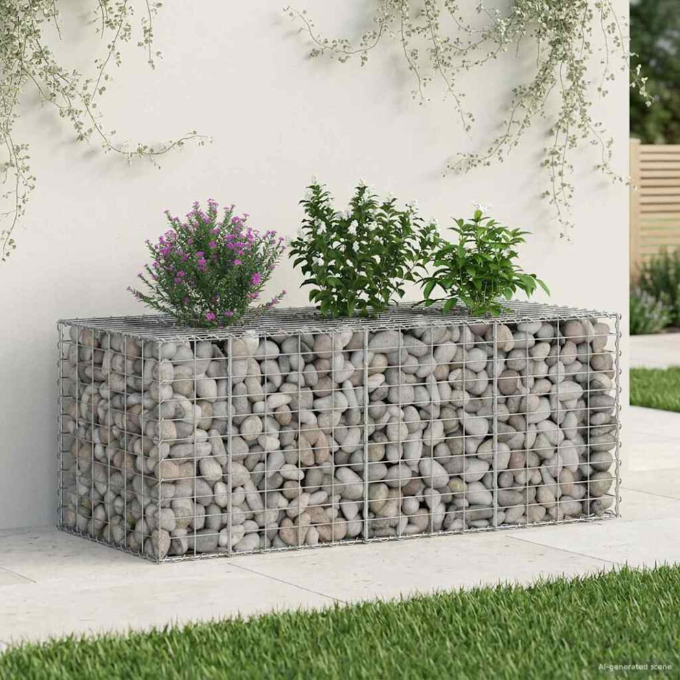 Vidaxl Gabion Raised Bed Silver