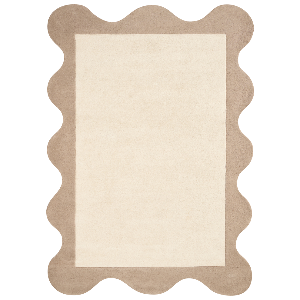 Beliani Rug Sanghar Beige 160 X 230 Cm Wool