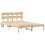 VidaXL vidaXL Bed Frame with Headboard Brown 140 x 200 cm Solid Pine wood 2