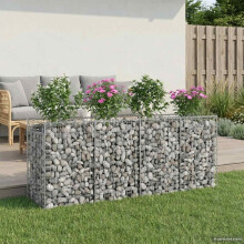 vidaXL Gabion Raised Bed 2 pcs Silver