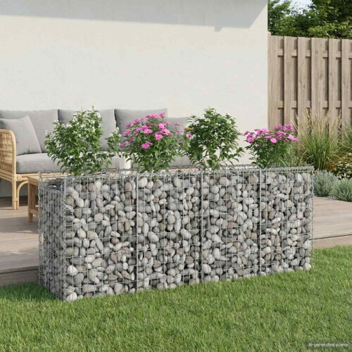 VidaXL vidaXL Gabion Raised Bed 2 pcs Silver