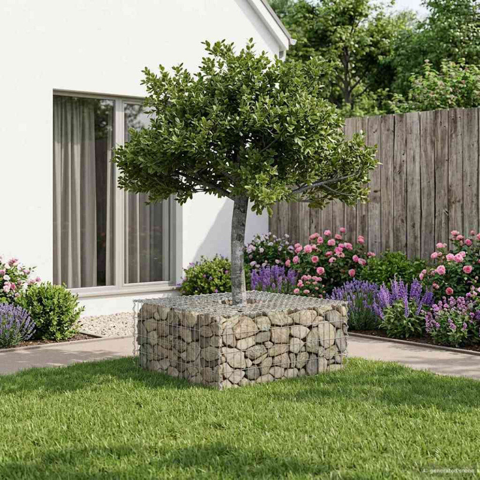 Vidaxl Gabion Raised Bed Silver