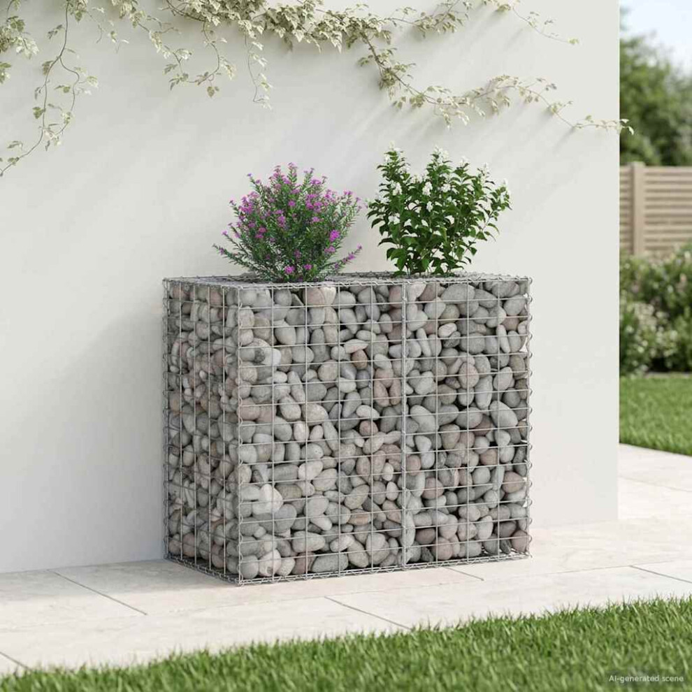 Vidaxl Gabion Raised Bed Silver