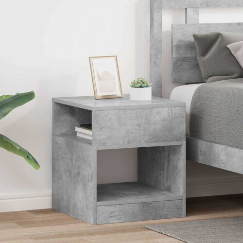 VidaXL vidaXL End Table 2 pcs Concrete Grey 40.5 x 40 x 45 cm Engineered Wood