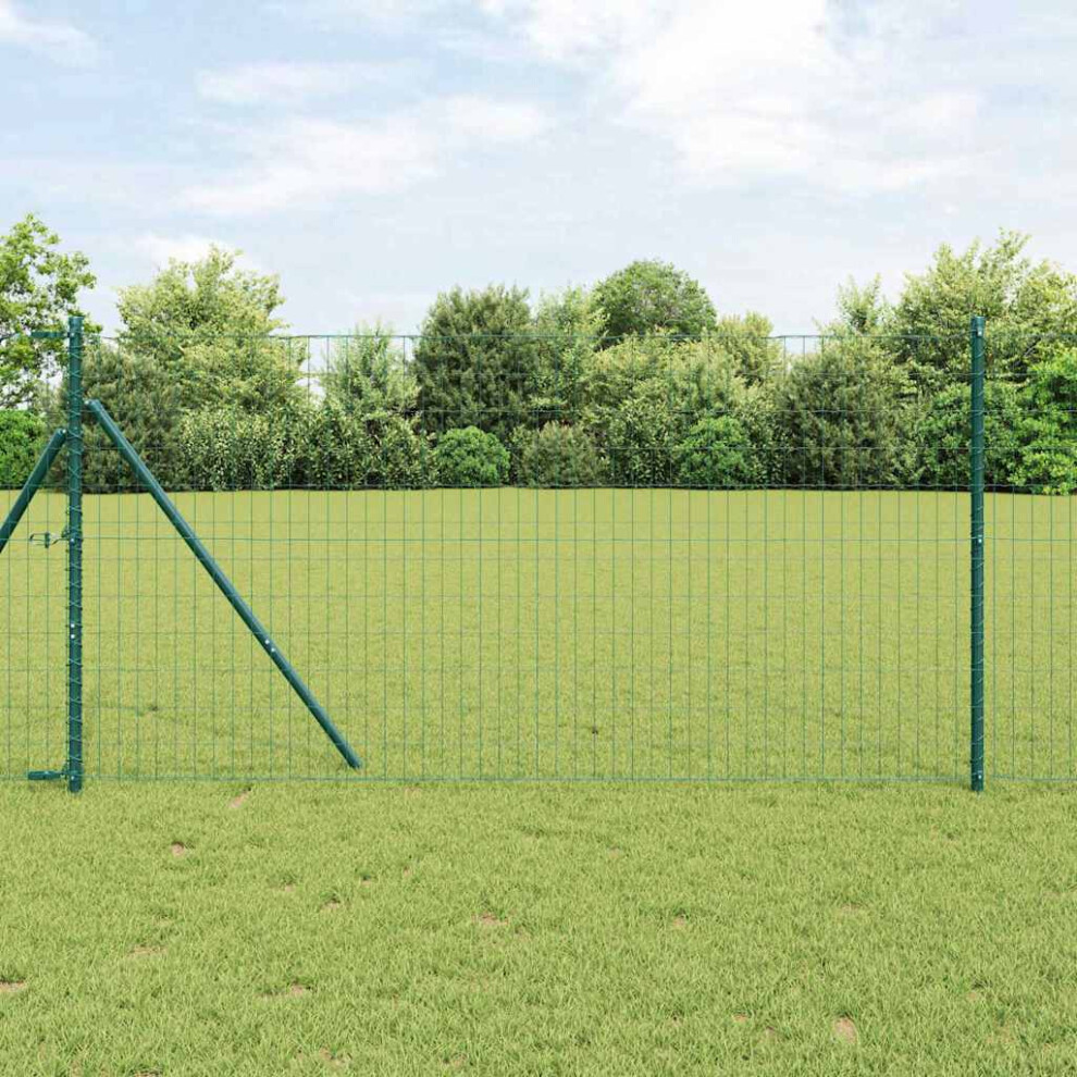 Vidaxl Euro Fence Green 1.4 X 10 M Pvc-Coated Iron