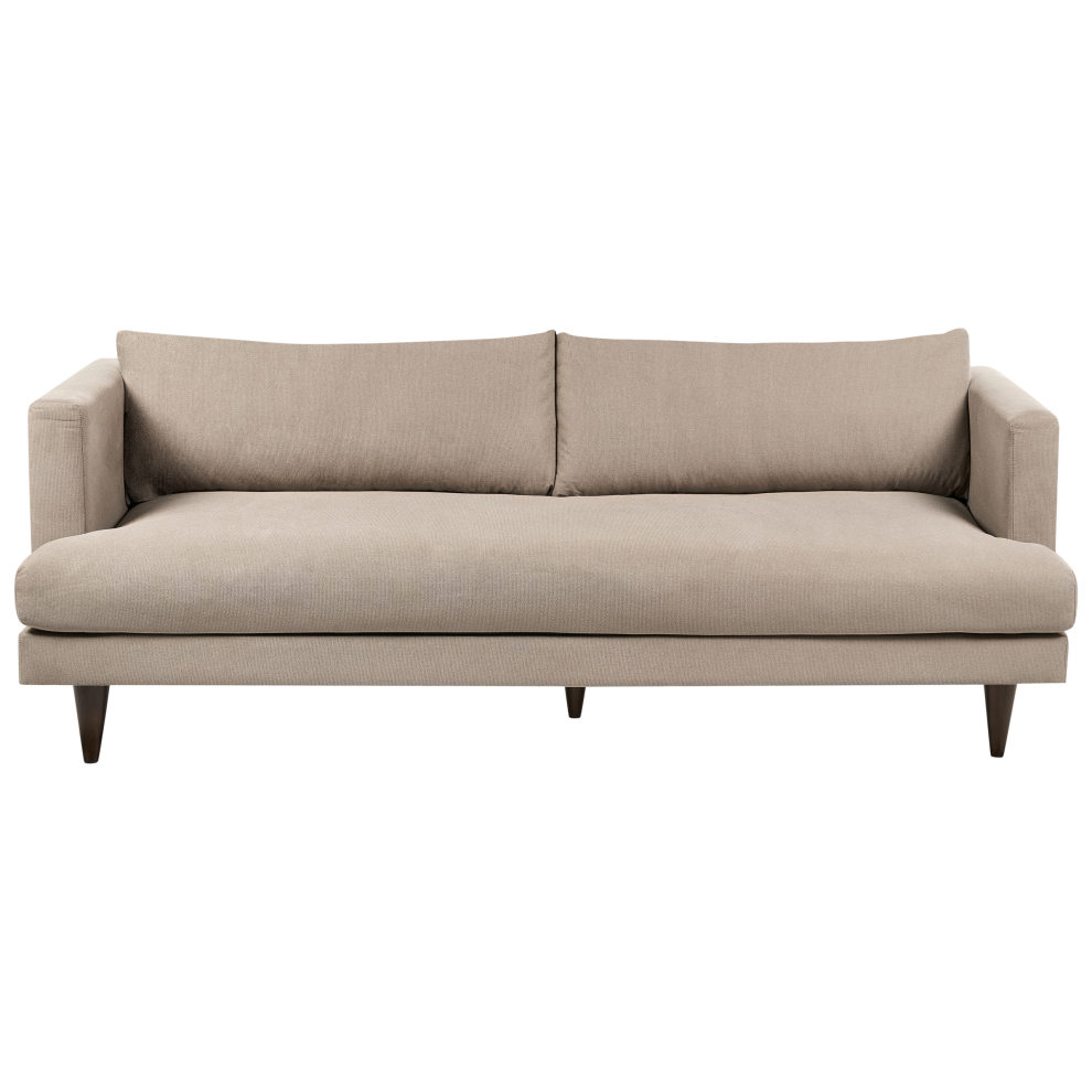 Beliani Sofa 3 Seater Jarpen Fabric Light Brown