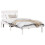 VidaXL vidaXL Bed Frame with Headboard White 90 x 190 cm Solid Pine wood 2