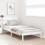 VidaXL vidaXL Bed Frame with Headboard White 90 x 190 cm Solid Pine wood 3