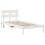 VidaXL vidaXL Bed Frame with Headboard White 90 x 190 cm Solid Pine wood 4