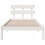 VidaXL vidaXL Bed Frame with Headboard White 90 x 190 cm Solid Pine wood 5