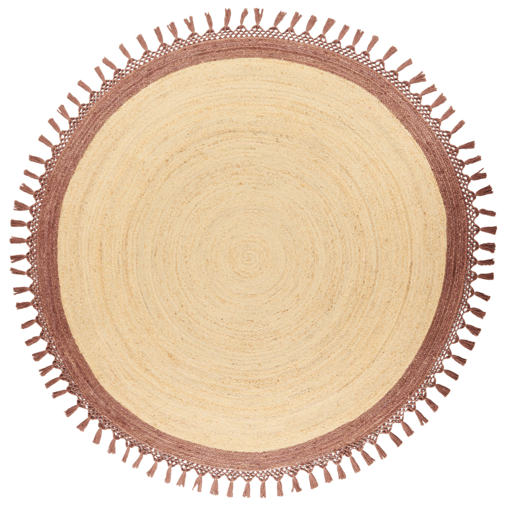 Beliani Rug Marts Ø 200 Cm Jute Brown