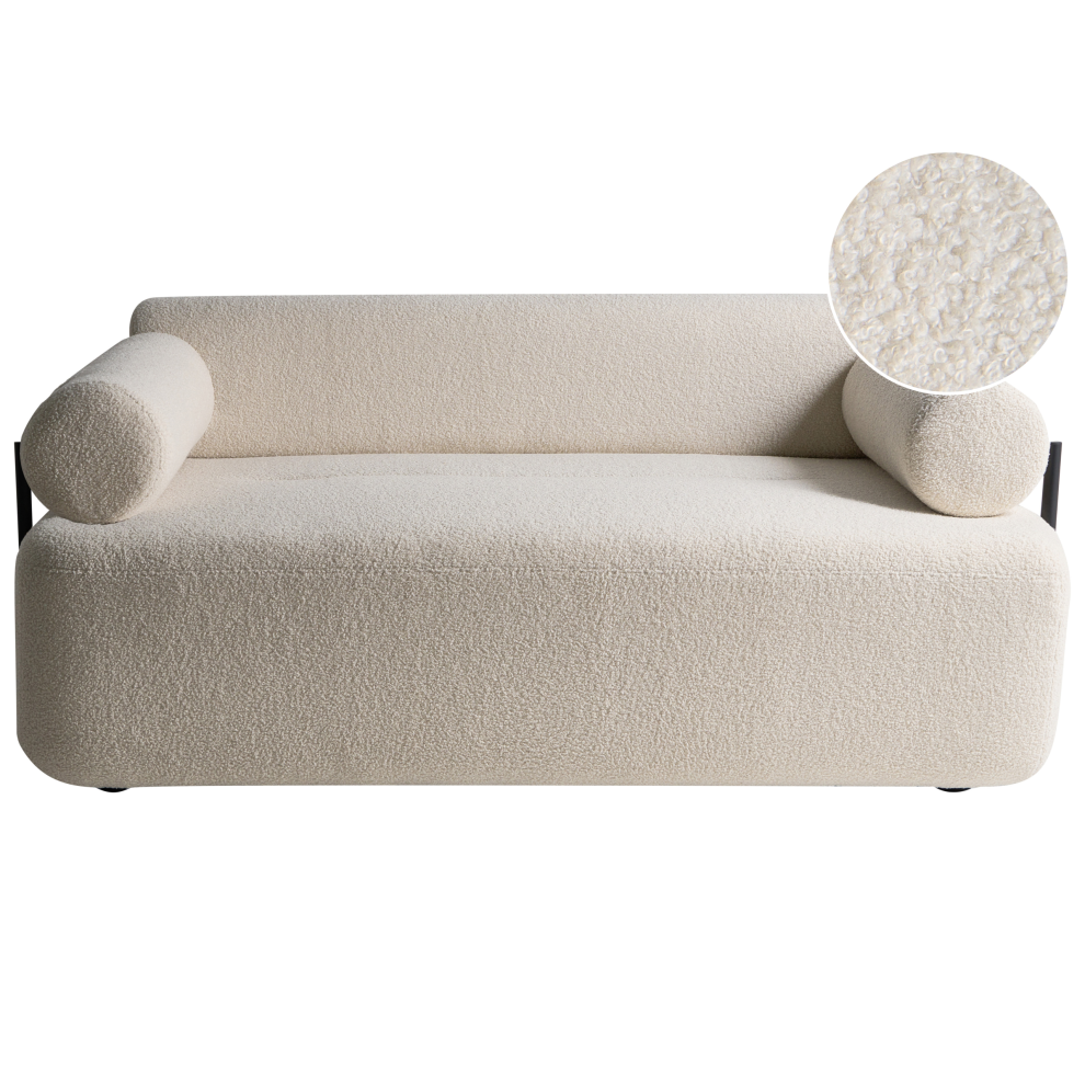 Beliani Sofa 2 Seater Elva Boucle Off- White