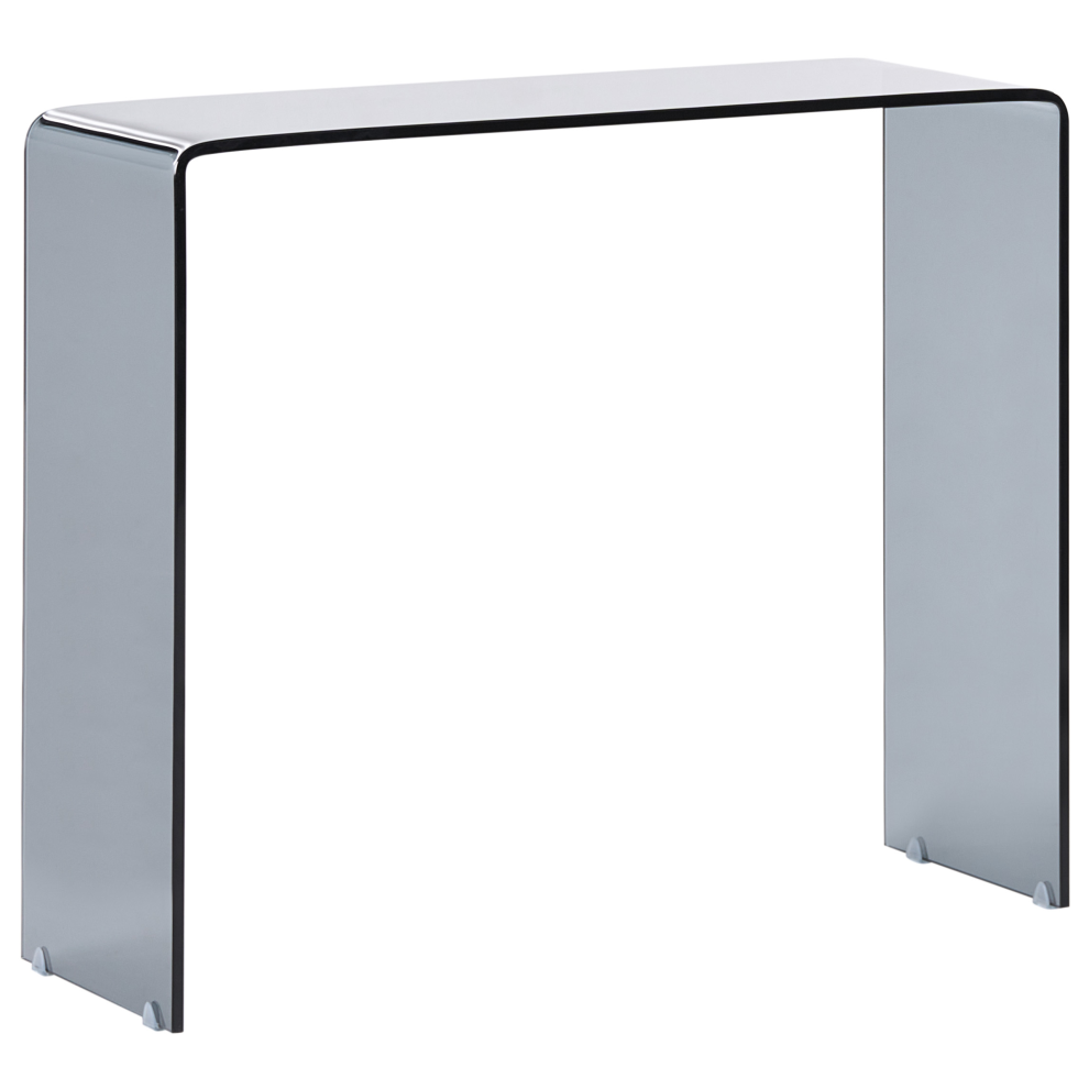 Beliani Console Table Kendall Tempered Glass Black