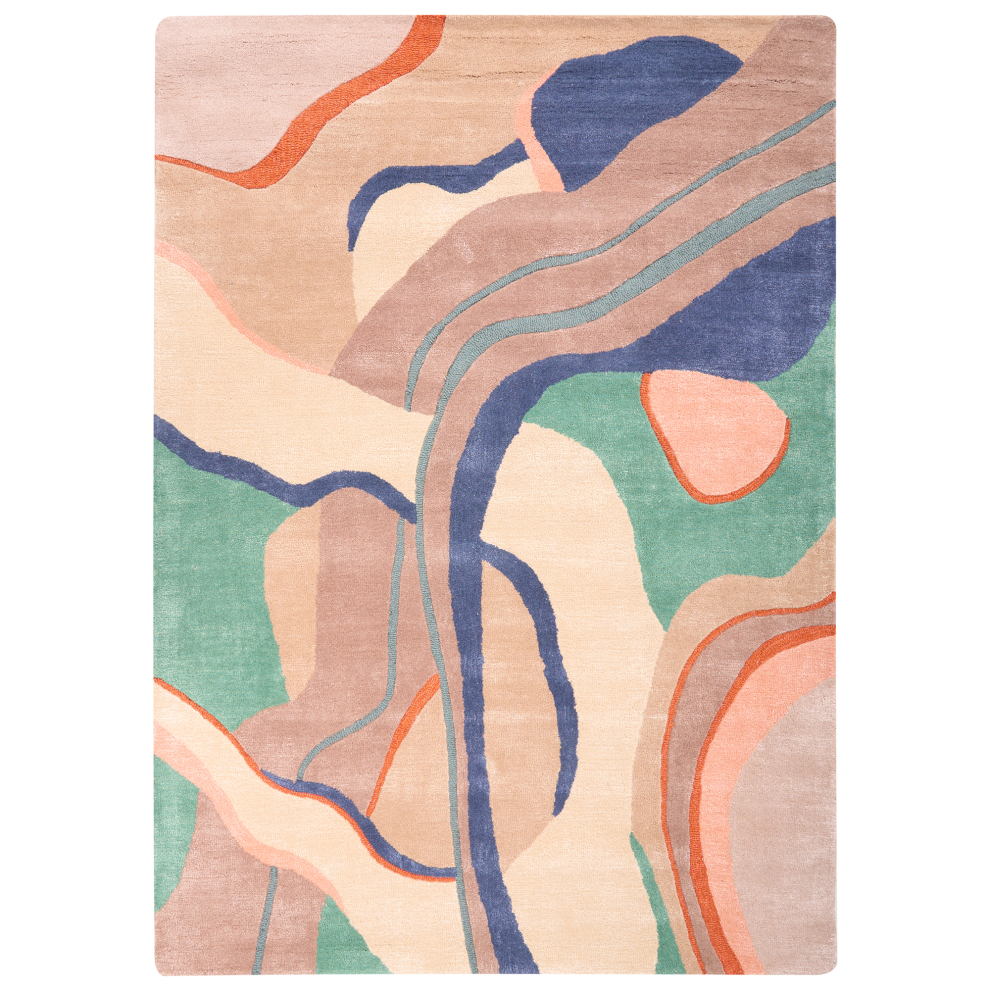 Beliani Rug Almora Multicolour 160 X 230 Cm Viscose