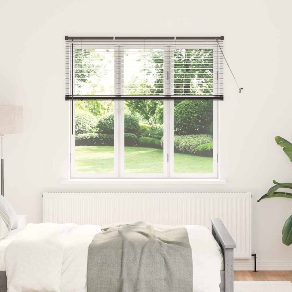 Vidaxl Venetian Blinds Height Adjustable Black 130 X 140 Cm Aluminium