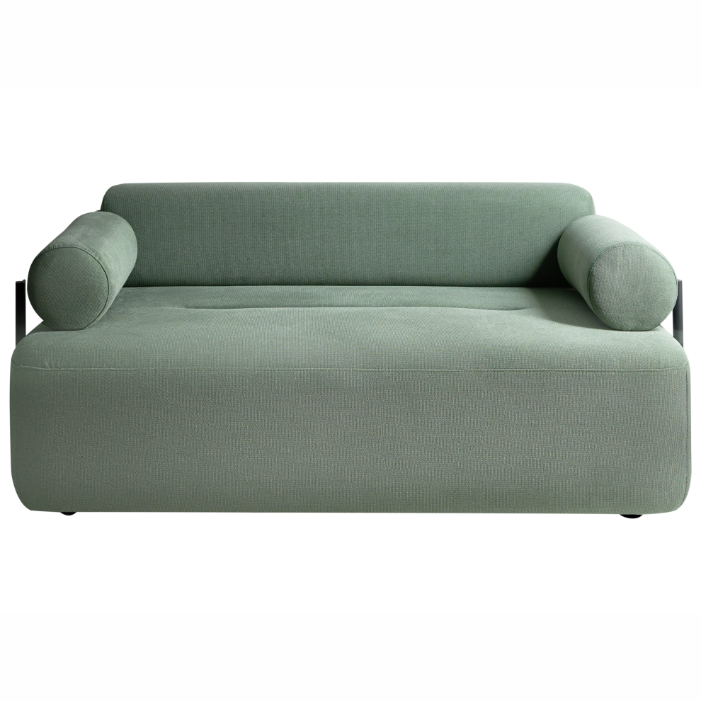 Beliani Sofa 2 Seater Elva Fabric Light/Green