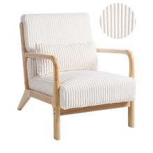 Armchair SORSELE Corduroy White