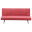 Beliani Sofa Bed 3 Seater HASLE Fabric Red 1