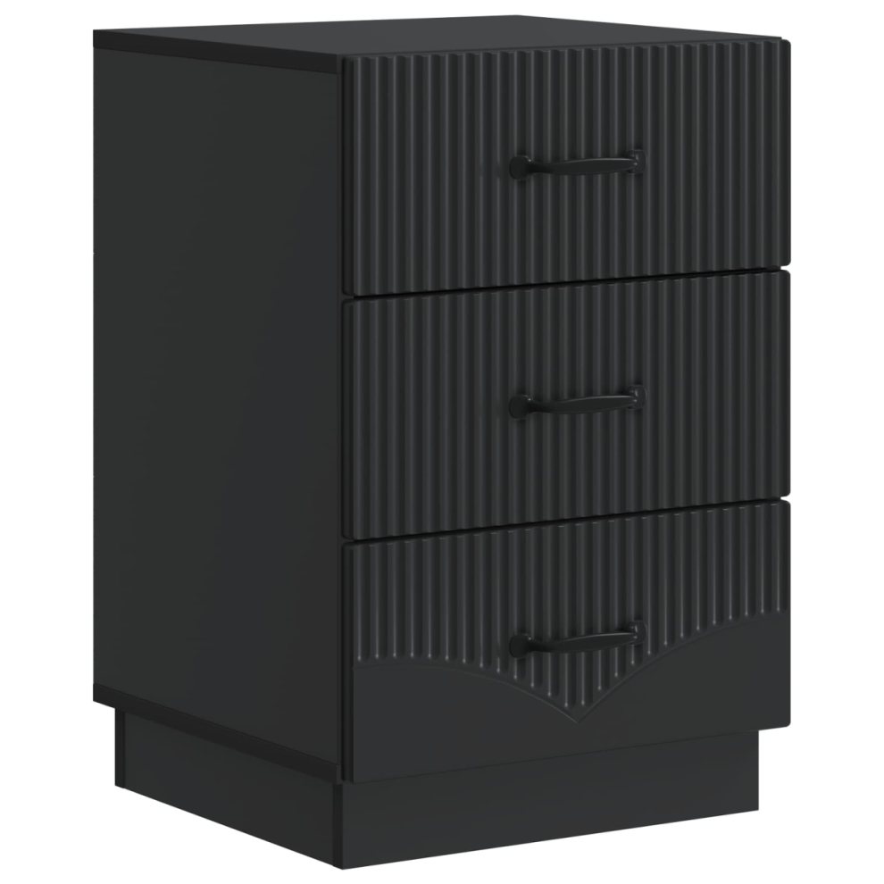 Vidaxl Bedside Cabinet 43 X 41 X 63.5 Cm Engineered Wood Black