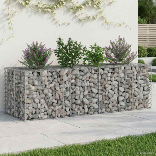 VidaXL vidaXL Gabion Raised Bed Silver