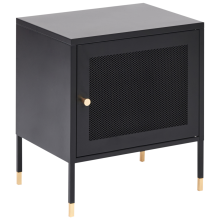 Bedside Table OSSETT Metal Black