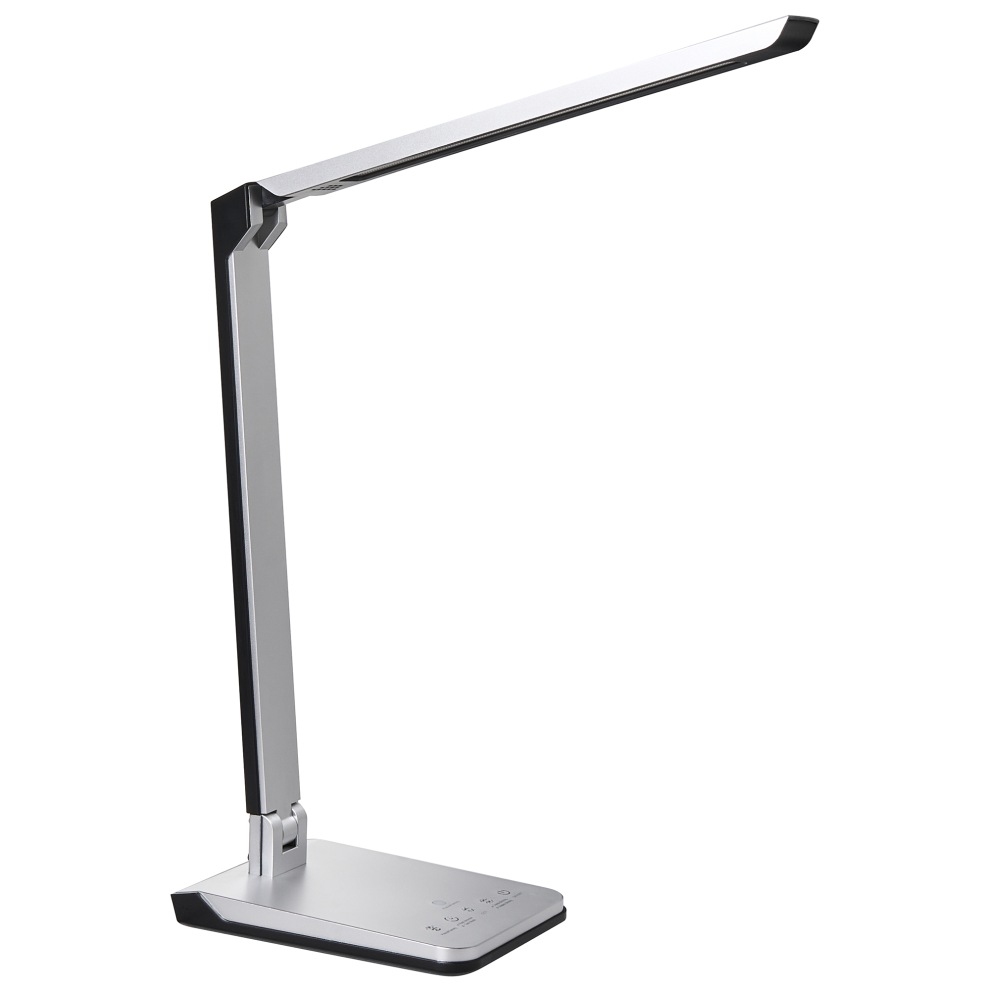 Beliani Led Desk Lamp Pictor With Dimmer Silver