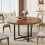 Tribesigns Tribesigns Round Dining Table for 4-6, 120cm Circle Kitchen Table, Modern Wood Small Dinner Tables(Rustic Brown) 1