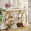 Tribesigns Tribesigns 39.4" Console Table, Industrial 4-Tier Sofa Table Entryway Table, White Gold, White Gold 1
