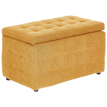 Storage Ottoman MICHIGAN Fabric Yellow