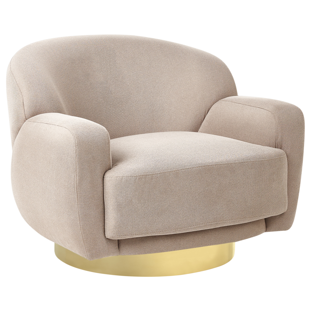 Beliani Armchair Lejre Fabric Taupe