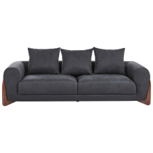 Sofa 3 Seater VINLIDEN Black