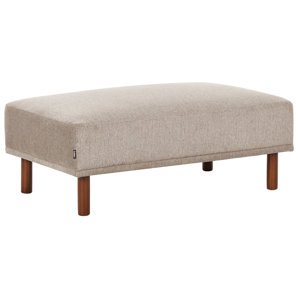 Beliani Ottoman Holt Fabric Taupe