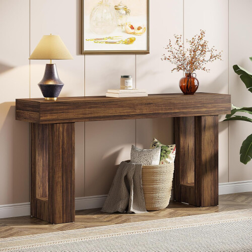 Tribesigns Tribesigns 160 cm Long Console Table, Wooden Rectangular Sofa Table Behind The Couch