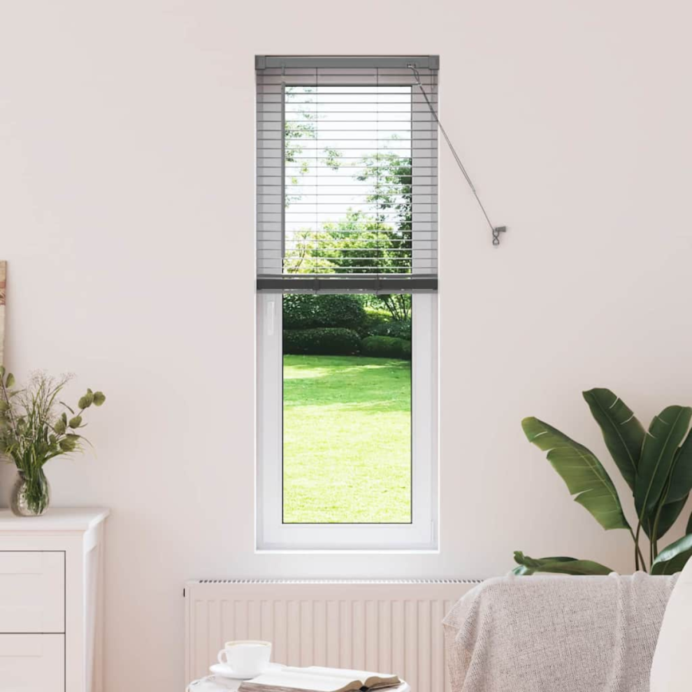 Vidaxl Venetian Blinds Manual Dark Grey 130 X 45 Cm Aluminium