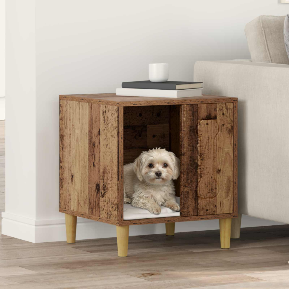 Vidaxl Dog House Old Wood 44 X 42 X 49 Cm Engineered Wood