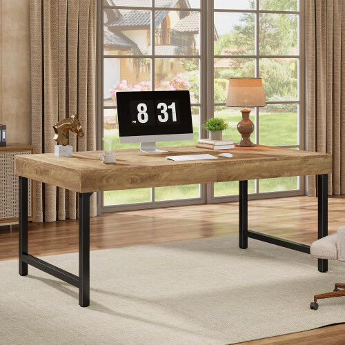 Tribesigns Tribesigns 55" Industrial Executive Desk, Computer Desk for Home Office