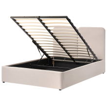 Ottoman Bed ARBOIS Fabric Beige 140 x 200 cm (EU Double)