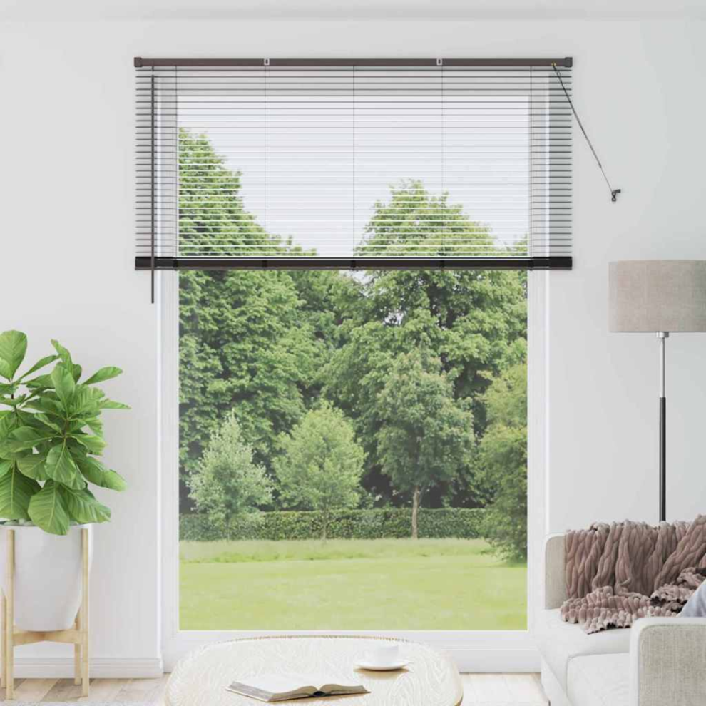 Vidaxl Venetian Blinds Height Adjustable Black 220 X 155 Cm Aluminium