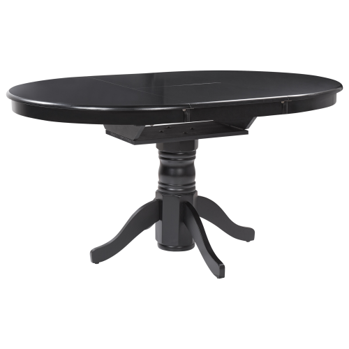 Beliani Extending Dining Table AKRON Black 106/150 cm 106 cm