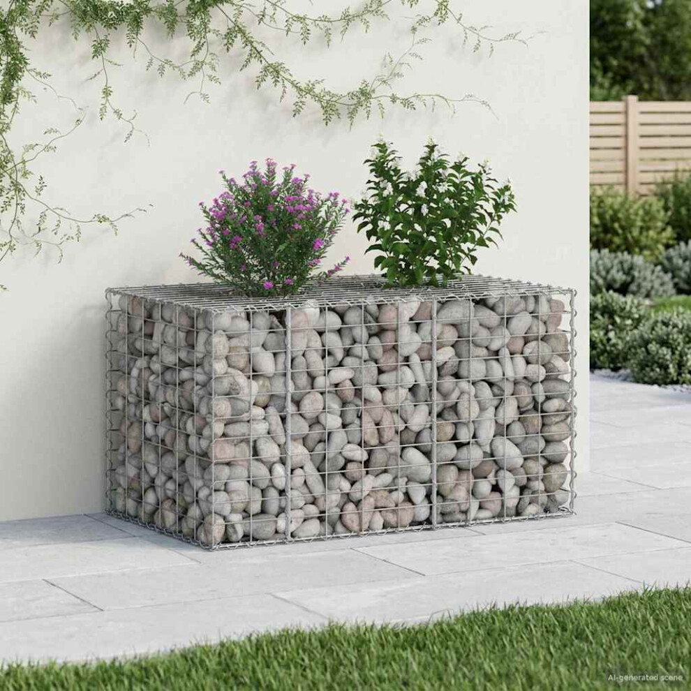 Vidaxl Gabion Raised Bed Silver