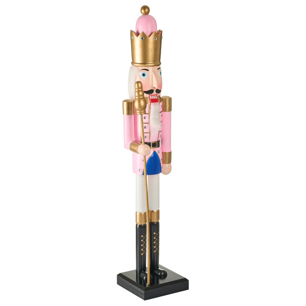 Beliani Figurine Trosaan Nutcracker 90 Cm Pink