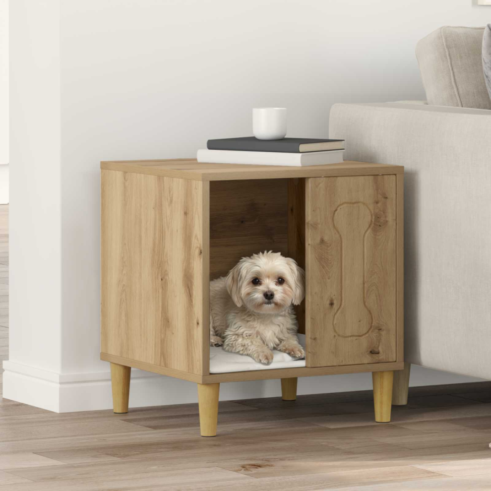 Vidaxl Dog House Artisian Oak 44 X 42 X 49 Cm Engineered Wood
