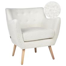 Armchair DRAMMEN Boucle White