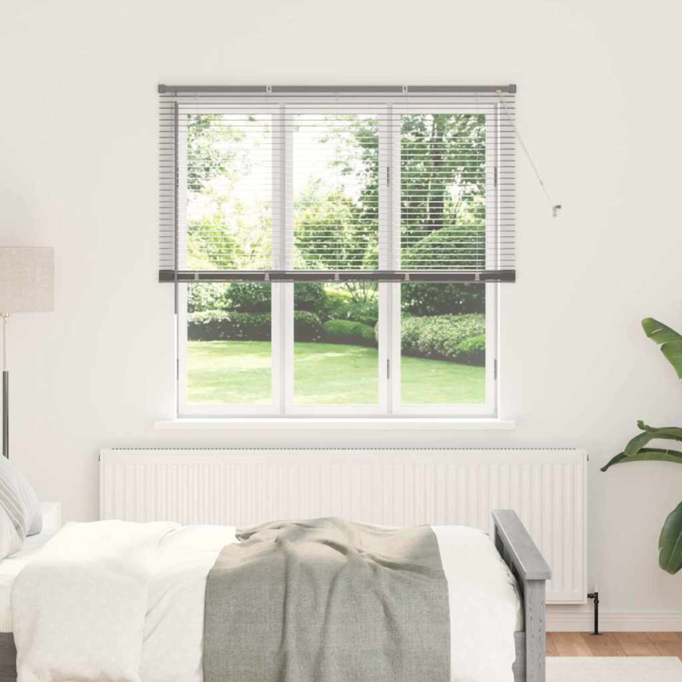 Vidaxl Venetian Blinds Height Adjustable Silver 175 X 140 Cm Aluminium
