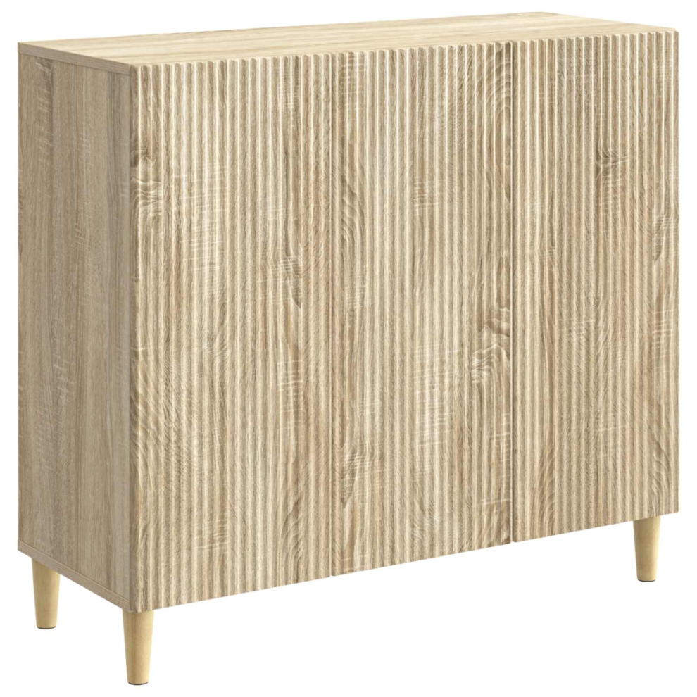Vidaxl Sideboard Sonoma Oak 89 X 34.5 X 80 Cm Engineered Wood