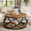 Tribesigns Tribesigns 2-Tier Round Coffee Table, 31.5" Circle Center Table, Rustic Brown 1