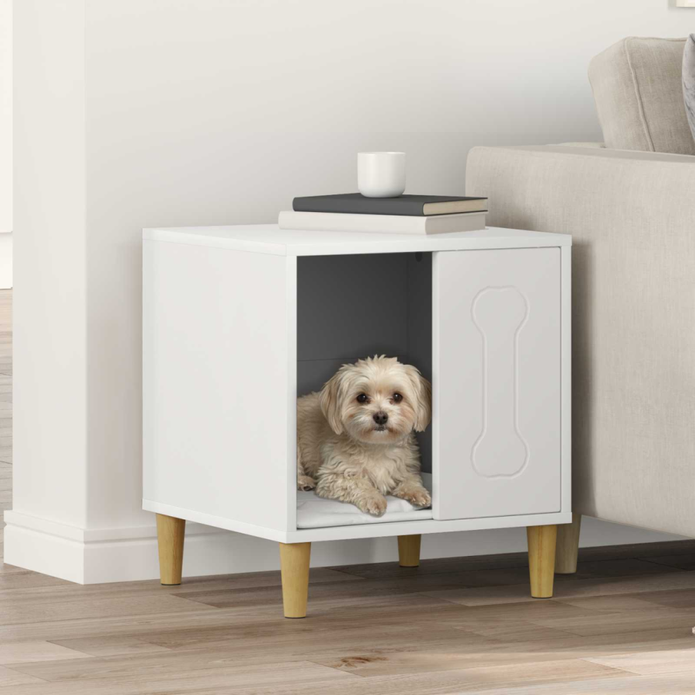 Vidaxl Dog House 44 X 42 X 49 Cm Engineered Wood White