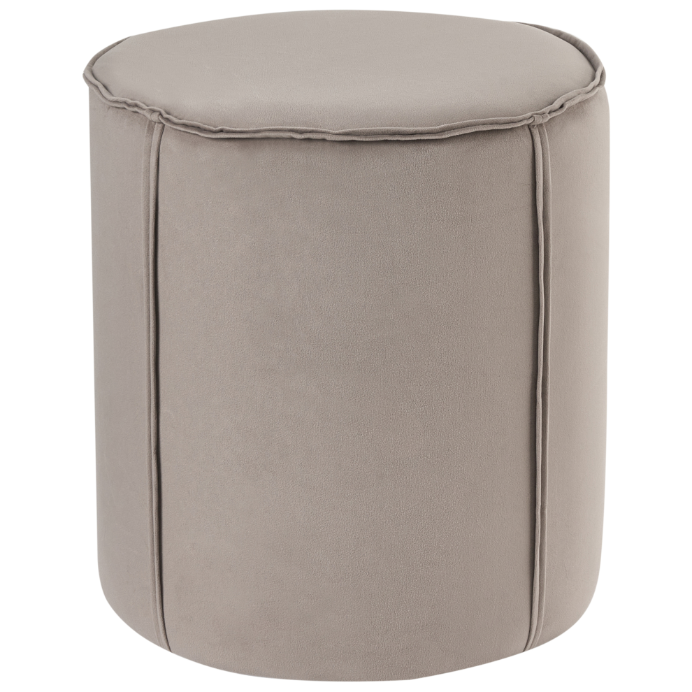 Beliani Pouffe Sedona Velvet Taupe