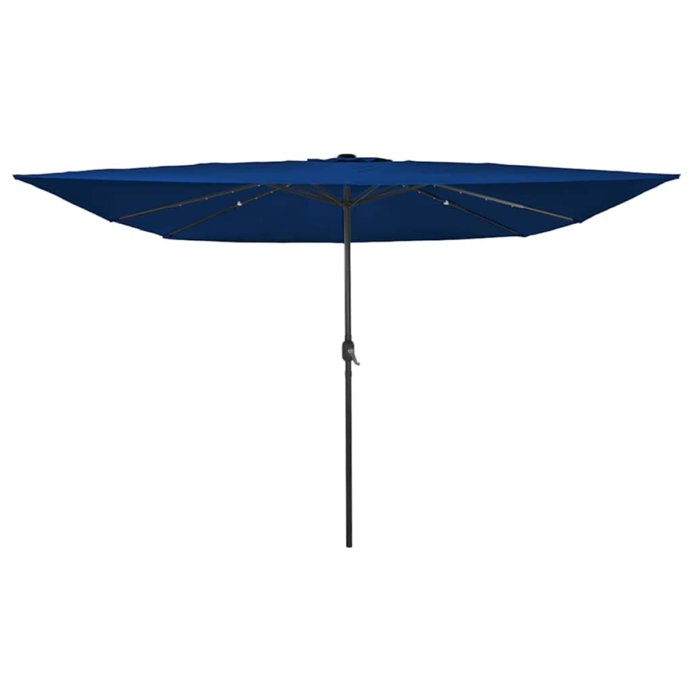 Vidaxl Garden Parasol Azurblau 295 X 295 X 245 Cm Polyester And Steel