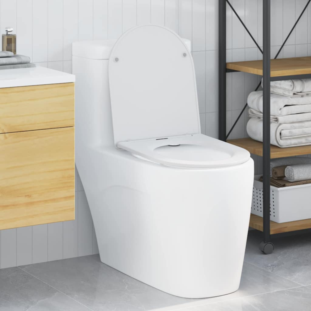 Vidaxl Toilet Seat White 47 X 36 X 3.4 Cm Duroplast